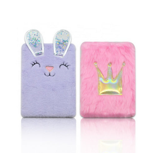 Fashionable Plush Journal Notebooks.